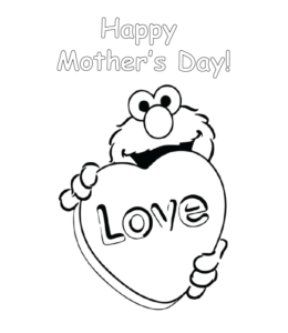Happy Mother's Day coloring printable  for kids
