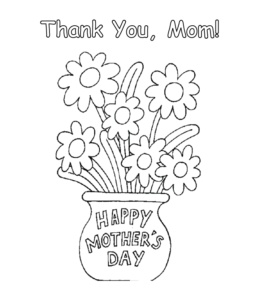 Happy Mother's Day coloring sheet  for kids