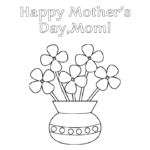 Happy Mother's Day coloring sheet