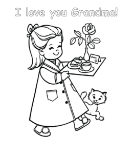 I Love You Grandma coloring page  for kids