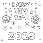 New year coloring pages