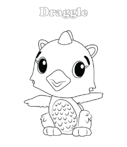 Hatchimals coloring page - Draggle  for kids
