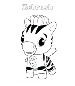 Hatchimals coloring page - Zebrush  for kids