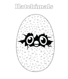 Hatchimals Egg coloring page  for kids