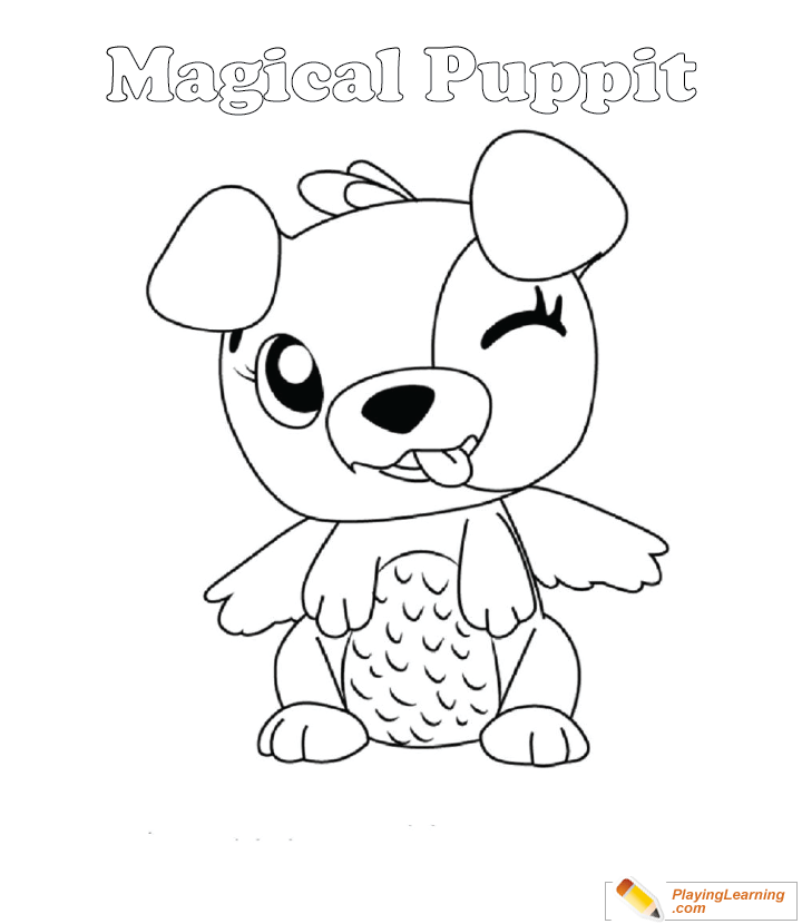 Hatchimals Coloring Page  Magical Puppet for kids