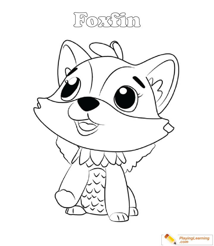 Hatchimals Coloring Page  Foxfin for kids