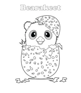 Hatchimals coloring page - Bearakeet  for kids