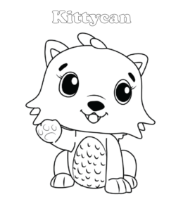 Hatchimals coloring page - Kittycan  for kids