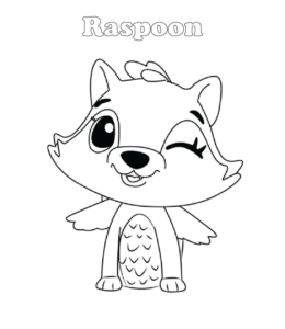 Hatchimals coloring page - Raspoon  for kids