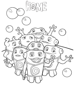 Home Movie - Boov Coloring Page for kids