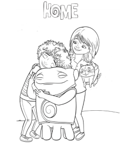 Home Movie Characters Coloring Page for kids
