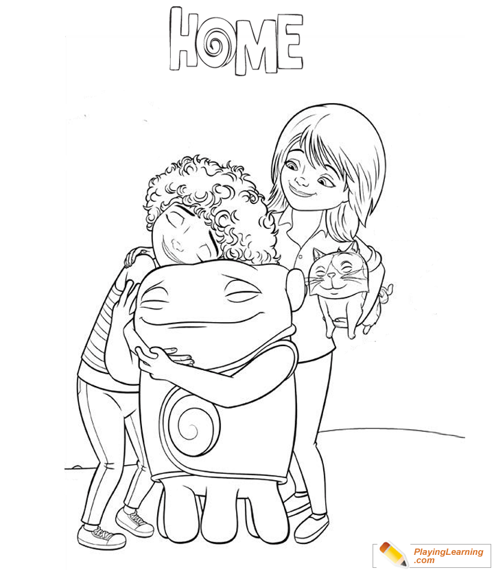 Home Movie Characters Coloring Page  for kids