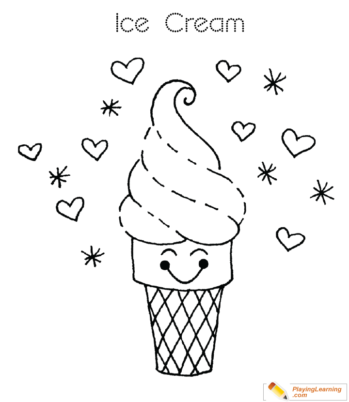 Download Ice Cream Coloring Page 01 | Free Ice Cream Coloring Page