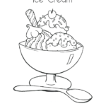 Ice Cream coloring sheet