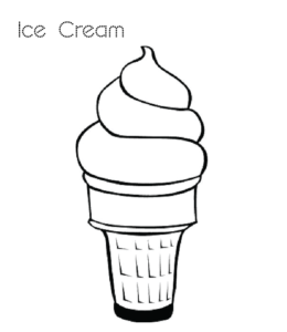 Ice Cream Coloring Page 5 for kids