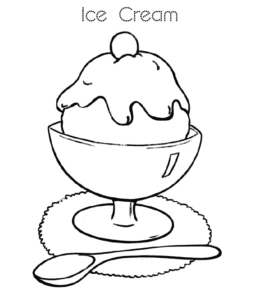 Ice Cream Coloring Page 6 for kids