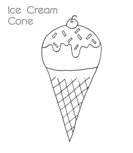 Ice Cream Coloring Page 7 for kids