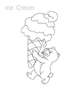 Ice Cream Coloring Page 12 for kids