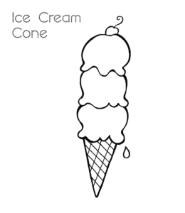 Ice Cream Coloring Page 23 for kids