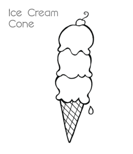 ice cream scoop coloring page