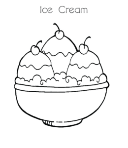 Ice Cream Coloring Page 25 for kids