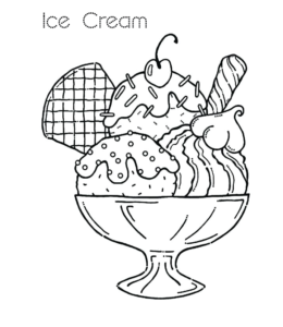 Education Game For Children Coloring Page Cartoon Food Ice Cream