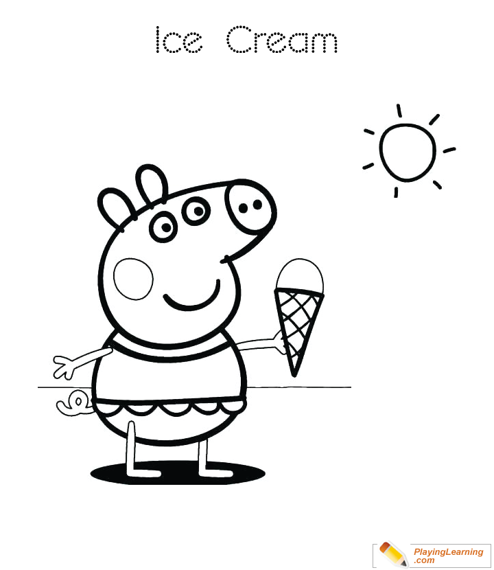 Ice Cream Cone Coloring Page  for kids