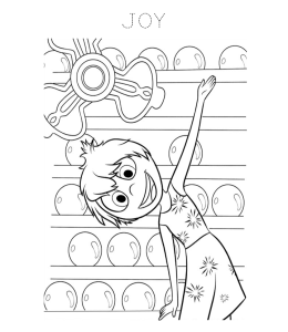 Inside Out Movie Characters Coloring Page 2 for kids