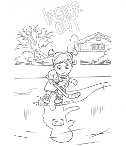 Inside Out Movie Characters Coloring Page 3 for kids