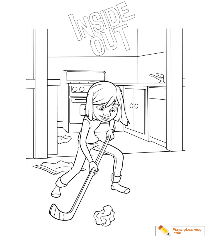 Inside Out Movie Coloring Page  for kids