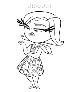 Inside Out Movie Characters Coloring Page 7 for kids