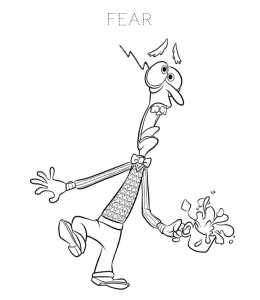 Inside Out Movie Characters Coloring Page 8 for kids