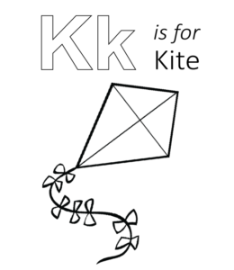 K is for Kite Printable for kids