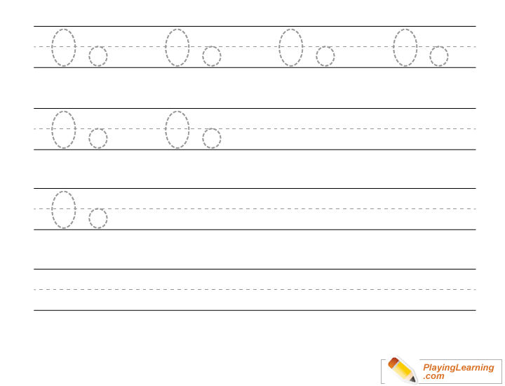 Kindergarten Handwriting Practice Letter O for kids