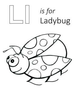 L is for Ladybug Printable for kids