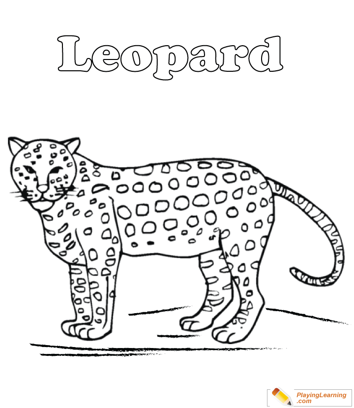 Leopard Coloring Page 01 | Free Leopard Coloring Page