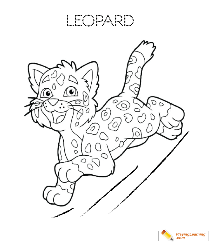 Leopard Coloring Page 05 | Free Leopard Coloring Page