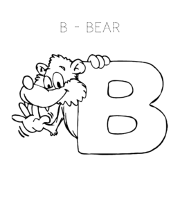 Alphabet Coloring - Letter B Coloring Page  for kids