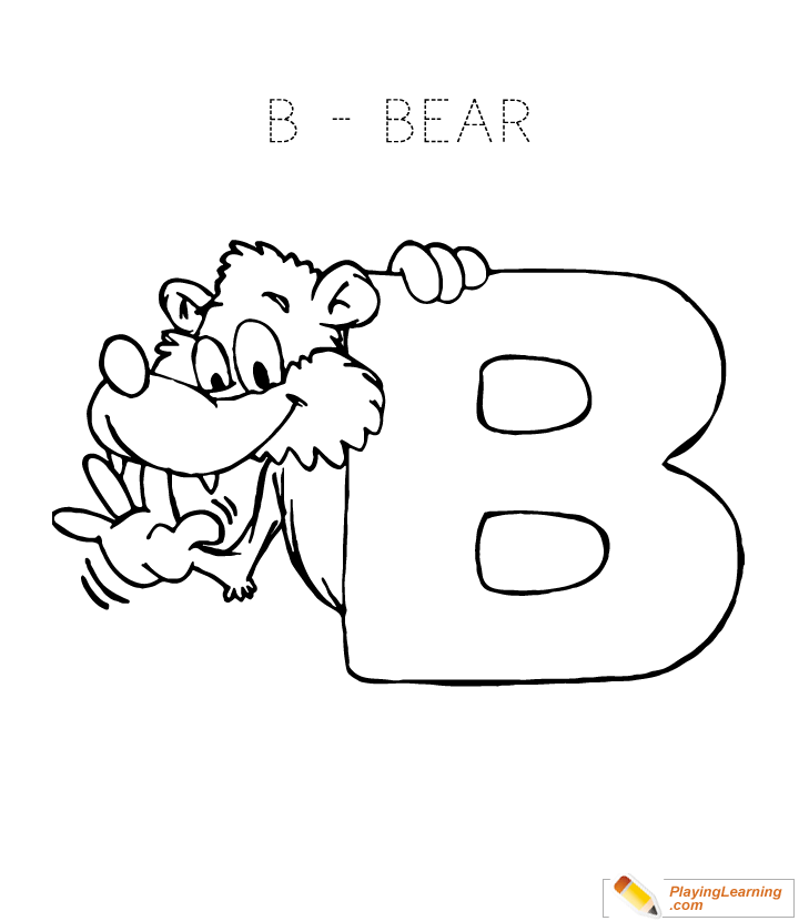 Letter B Coloring Page for kids