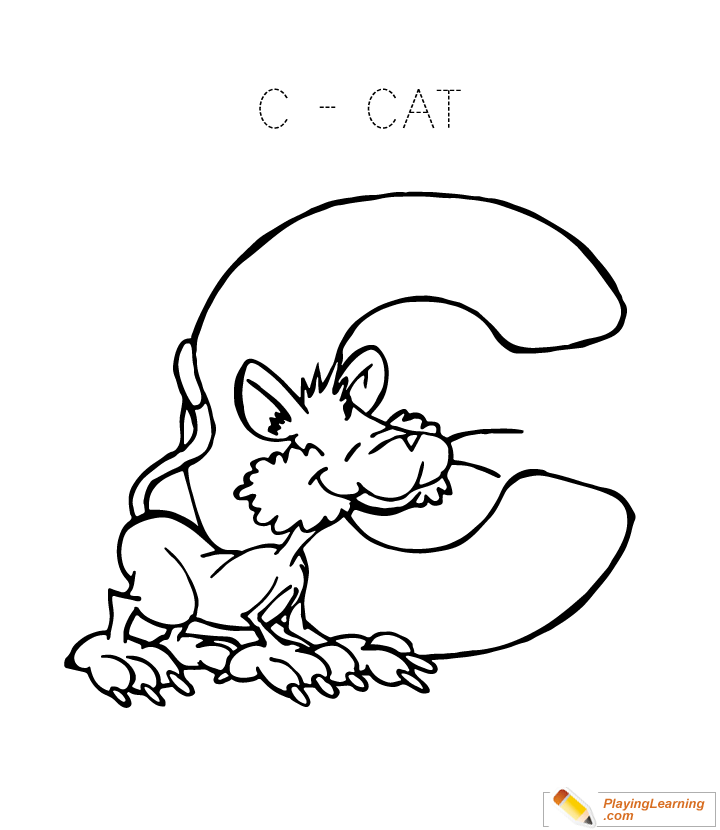 Letter C Coloring Page for kids