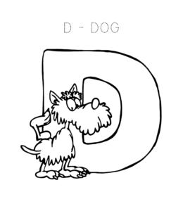 Alphabet Coloring - Letter D Coloring Page  for kids