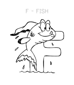 Alphabet Coloring - Letter F Coloring Page  for kids