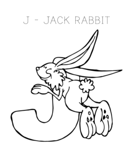 Alphabet Coloring - Letter J Coloring Page  for kids