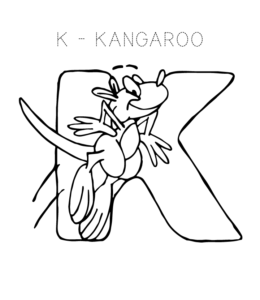 Alphabet Coloring - Letter K Coloring Page  for kids