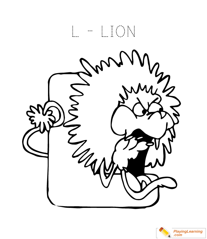 Letter L Coloring Page for kids