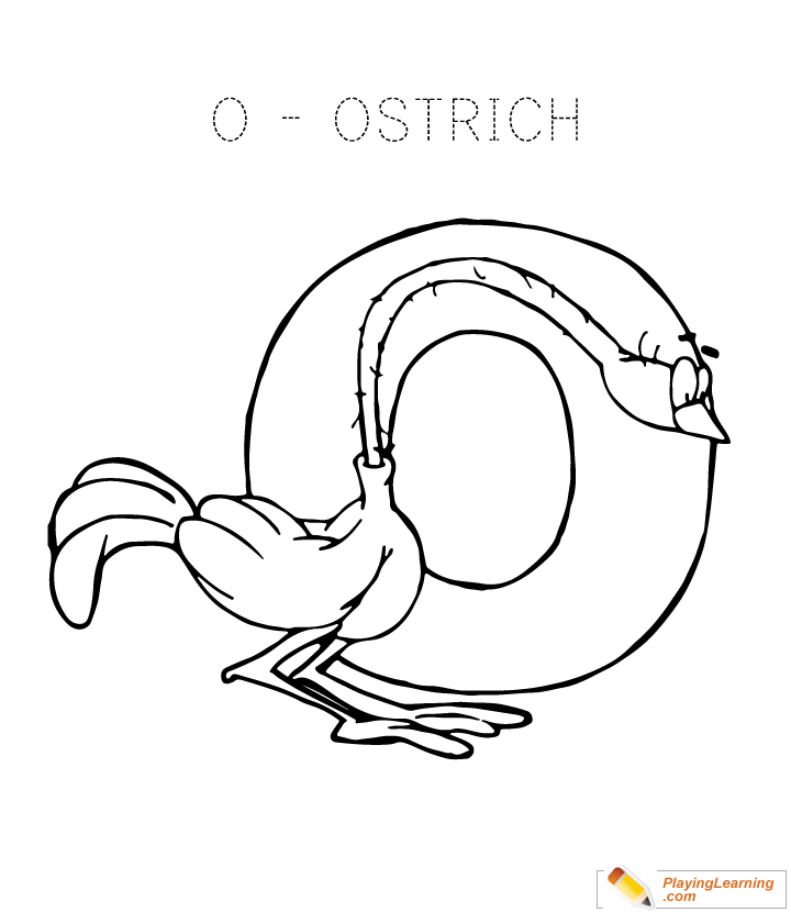 Letter O Coloring Page for kids