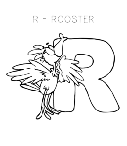 Alphabet Coloring - Letter R Coloring Page  for kids