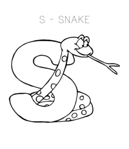 Alphabet Coloring - Letter S Coloring Page  for kids