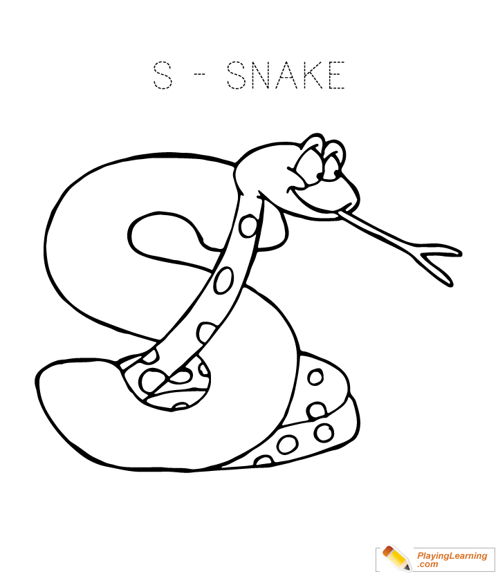 Letter S Coloring Page for kids