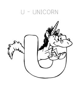 Alphabet Coloring - Letter U Coloring Page  for kids